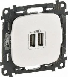 Legrand Valena Allure USB-Ladedose 2400mA, perlmutt