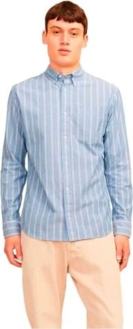 Jack & Jones Slim Fit Hemd langarm chambray blue (Herren)