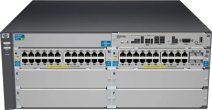 HPE Aruba 5400 v2 zl 44G Rackmount Gigabit Managed Switch, 44x RJ-45, 4x SFP+, 4x Erweiterungsslot, PoE+, Bundle (1x)