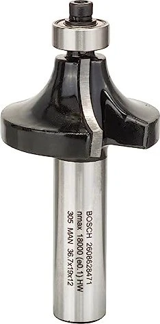 Bosch Professional Standard for Wood Abrundfräser, (R1)12x19x70mm, 1 Stück