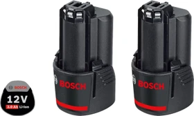 Bosch Professional GBA Werkzeug-Akku 10.8/12V, 3.0Ah, Li-Ionen, 2 Akkus [6.0Ah] [64.8Wh]