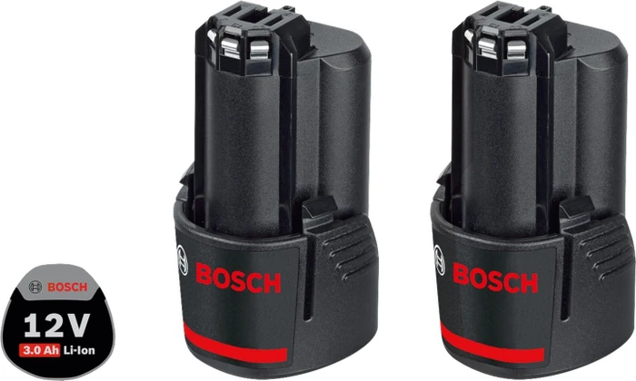 Bosch Professional GBA Werkzeug-Akku 10.8/12V, 3.0Ah, Li-Ionen, 2 Akkus [6.0Ah] [64.8Wh]