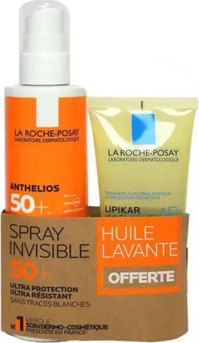 La Roche-Posay Anthelios Sonnenspray LSF50+ 200ml + Lipikar Ap+ Öl 100ml Geschenkset