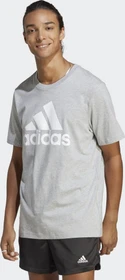 adidas Essentials Single Jersey Big Logo T-Shirt kurzarm medium grey heather (Herren)