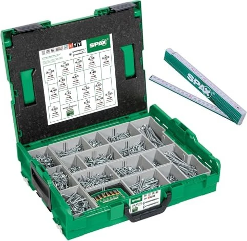 Spax WIROX A9J T-STAR plus L-Boxx Schrauben-Sortiment inkl. L-Boxx, 2445 Stück
