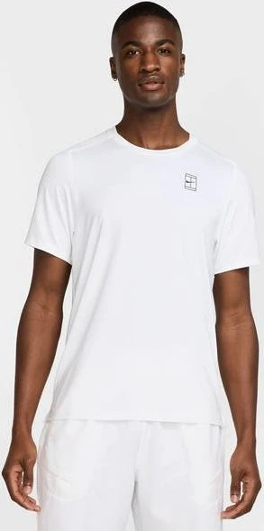 Nike Court Advantage Dri-FIT Funktionsshirt kurzarm weiß/schwarz (Herren)