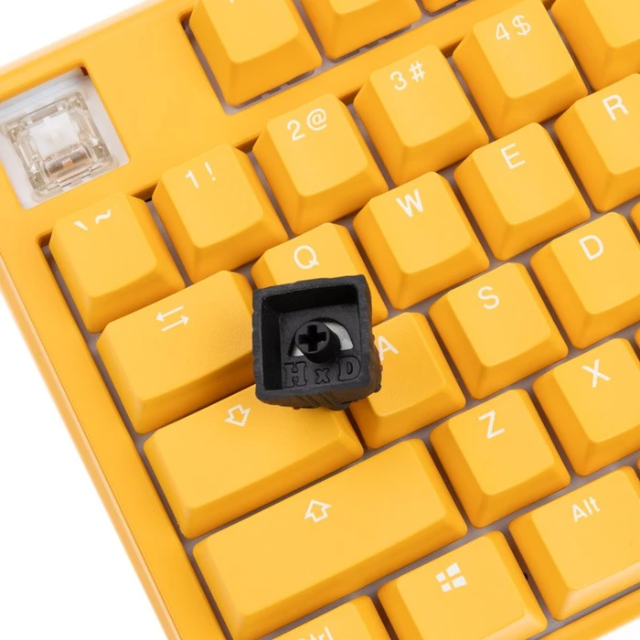 Ducky x Hot Keys Project Ducky League Keycap Dark Edition - Aqua Duck, Kunstharz (Resin), schwarz/rot/grau, 1 Taste