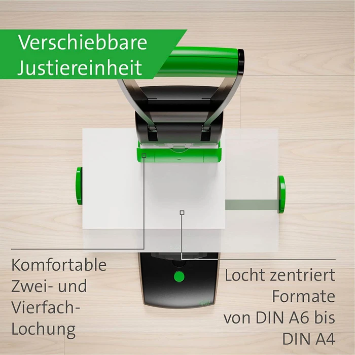 Novus B 2200 re+new nachhaltiger 2in1 Blocklocher, schwarz/grün