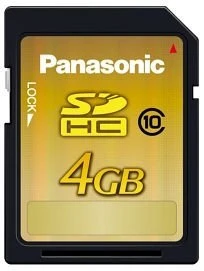 Panasonic Gold 4GB, Class 10