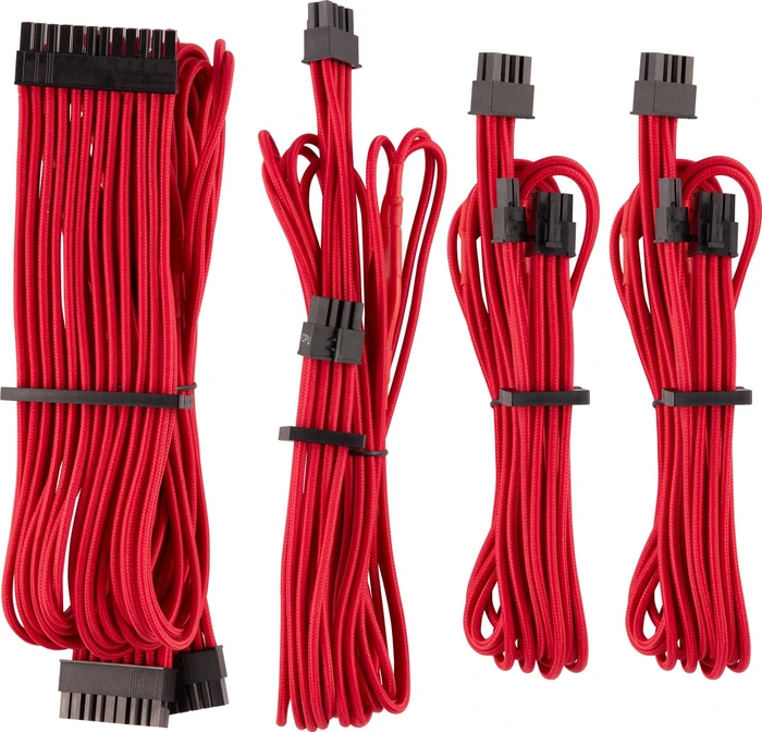 Corsair PSU Cable Kit Type 4 - Starter Kit - Gen4, rot