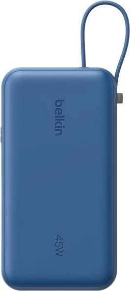 Belkin UltraCharge Powerbank mit integriertem Kabel (29 cm) 10K blau