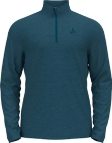 Odlo Roy Midlayer Half Zip Funktionsshirt langarm saxony blue/deep dive (Herren)