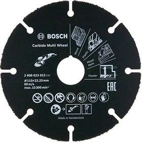 Bosch Professional Hartmetall MultiWheel Trennscheibe, 115x1x22.23mm, 1 Stück