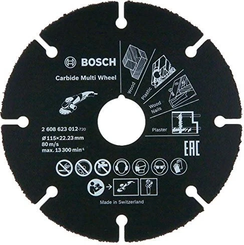 Bosch Professional Hartmetall MultiWheel Trennscheibe, 115x1x22.23mm, 1 Stück