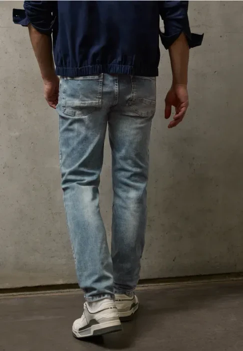Street One Racer Jeans soft greencast random wash (Herren)