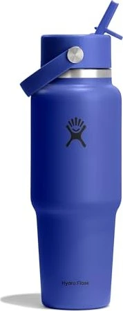 Hydro Flask Wide Mouth Travel Flex Straw Cap Isolierflasche 946ml capri blue
