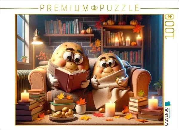 Calvendo Herbstliches Lesevergnügen: Kartoffeln im Bücherparadies