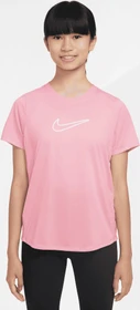 Nike One Fitted Dri-FIT Funktionsshirt kurzarm medium soft pink/white (Junior)
