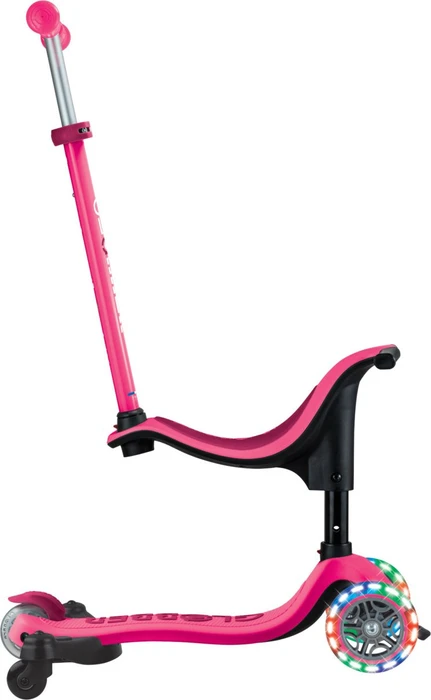 Globber Go Up Sporty Lights 360° Kickboard fuchsia pink