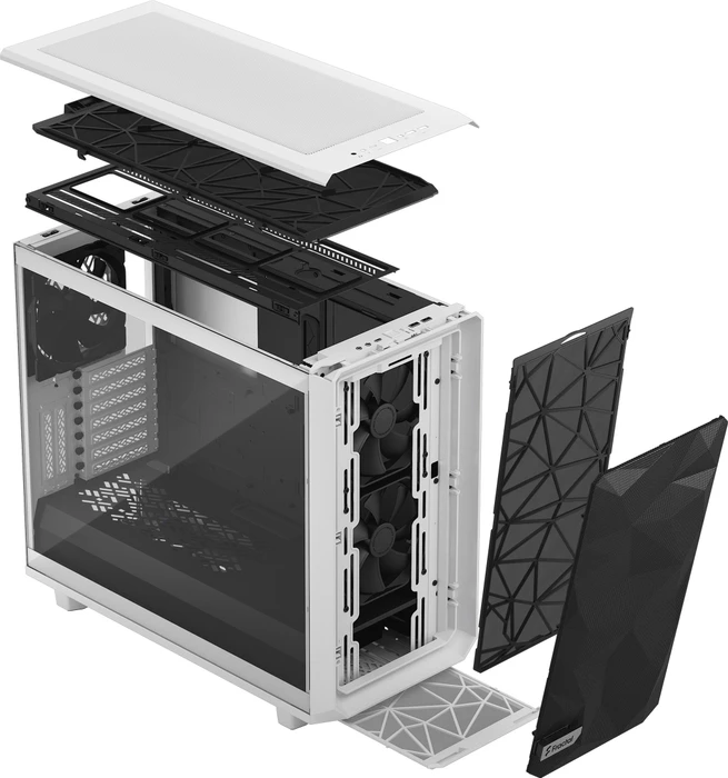 Fractal Design Meshify 2 White TG Clear Tint, Glasfenster