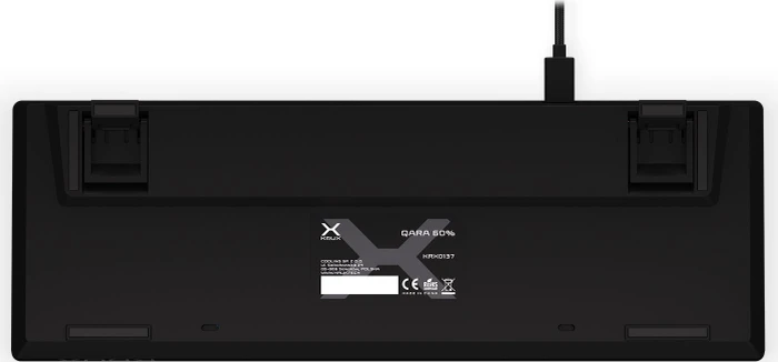 Krux Qara 60%, schwarz, LEDs RGB, Outemu Red, USB, US