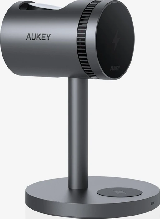 Aukey LC-MC311A 3-in-1 Pro Qi2 Active Cooling Wireless Charging Station grau