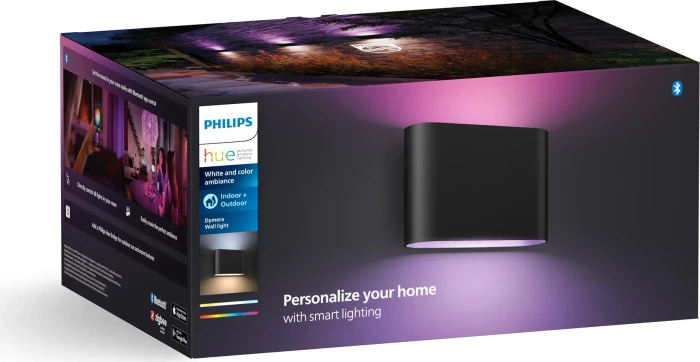 Philips Hue White and Color Ambiance Dymera Wandleuchte schwarz
