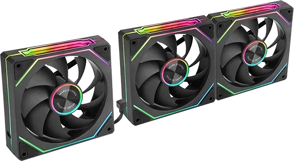 Mars Gaming MF-Linkfinity Kit 2, schwarz, LED-Steuerung, 120mm, 3er-Pack