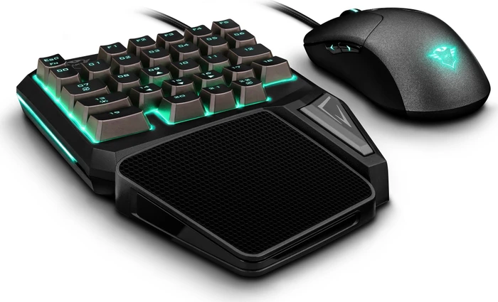 Trust Gaming GXT 888 Assa Single Handed Keyboard, schwarz, USB
