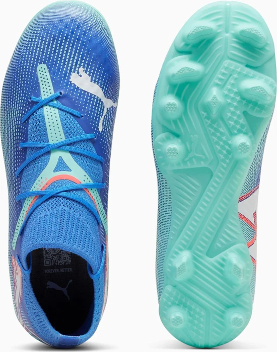 Puma Future 7 Pro FG/AG bluemazing/puma white/electric peppermint (Junior)