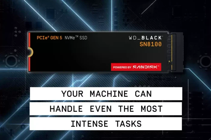 SanDisk WD_BLACK SN8100 NVMe SSD 4TB, M.2 2280 / M-Key / PCIe 5.0 x4