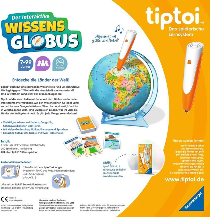 Ravensburger tiptoi Spiel: Der Interaktive Wissens Globus