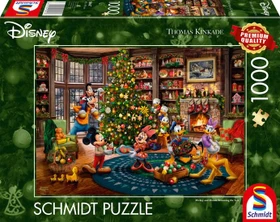 Schmidt Spiele Thomas Kinkade Disney Mickey and Minnie Trimming the Tree