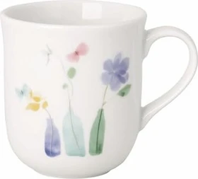 Hutschenreuther Frühlingsgrüße Blumenvasen Becher mit Henkel 410ml