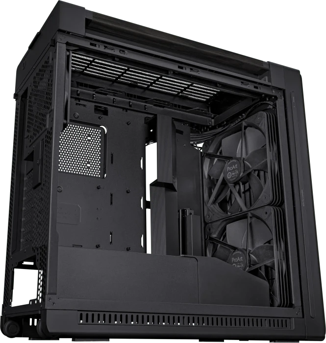 ASUS ProArt PA602 Wood Edition, schwarz/braun, Tempered Glass Panel, Glasfenster
