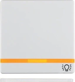 Berker Q.x Wippe mit Aufdruck Symbol für Licht Linse, polarweiß samt