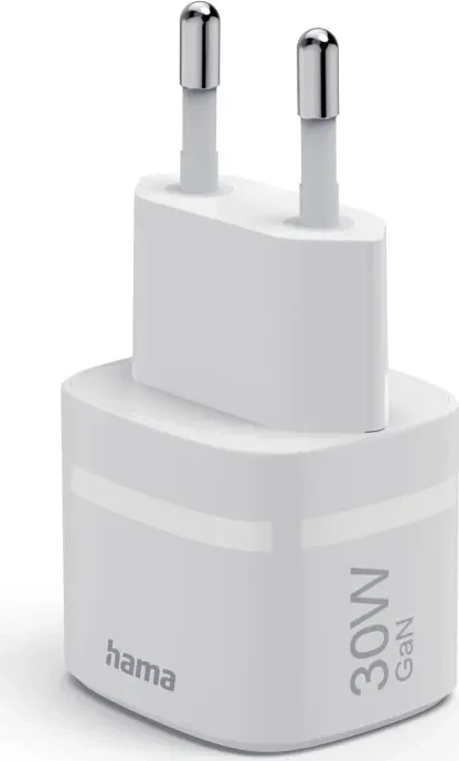 Hama Schnellladegerät GaN USB-C PD 30W weiß