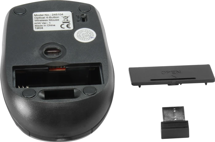 Equip Life kabellose optische Reisemaus mit 4 Tasten schwarz, USB