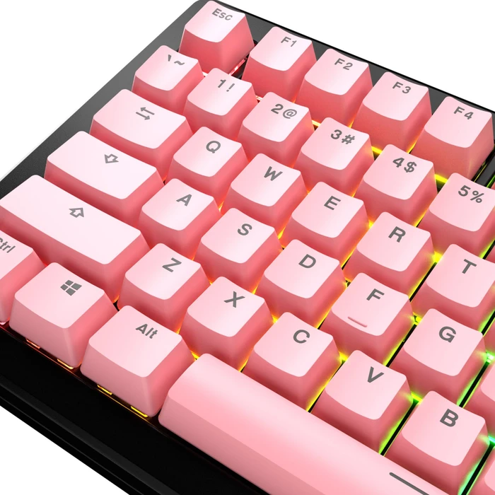 Glorious GPBT Basics Keycaps, Kunststoff (PBT), Potion Pink, rosa, 130 Tasten, ANSI-US