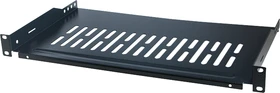 LogiLink 19" Fachboden Befestigung vorne, schwarz, 250mm Einbautiefe, 1HE