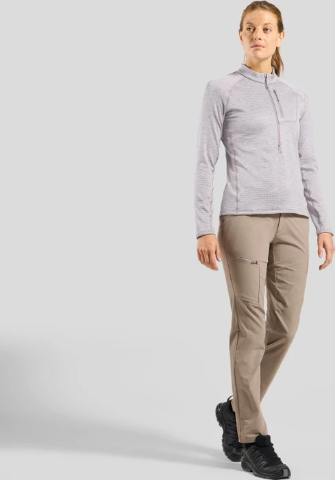 Odlo Tencia Mid Layer Half-Zip Funktionsshirt langarm misty lilac melange (Damen)