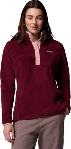 Columbia Benton Springs Half Snap Fleece Pullover rich wine/eraser pink (Damen)