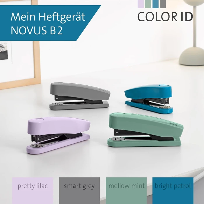 Novus B 2 Color ID 2.0 Hefter, Bright Petrol
