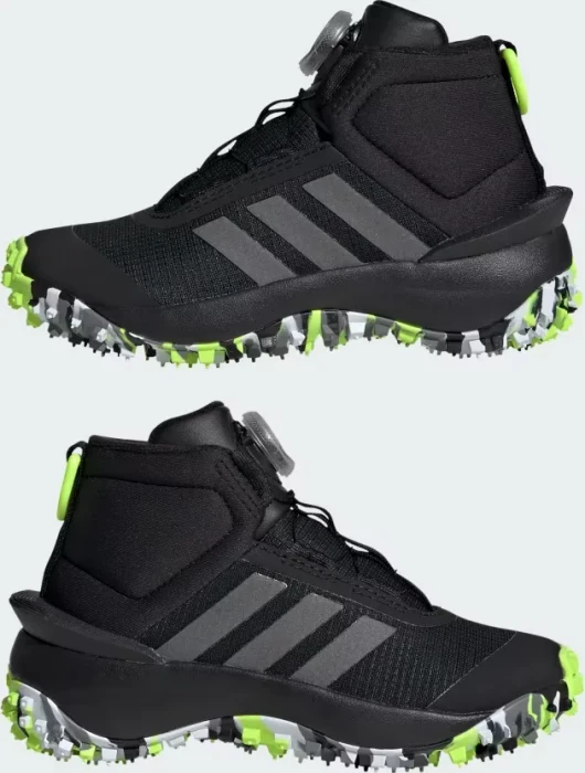 adidas FortaTrail core black/iron metallic/lucid lemon (Junior)