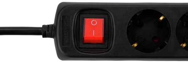 REV Ritter Powersplit-Steckdosenleiste 6+1, 7-fach, 2m, schwarz