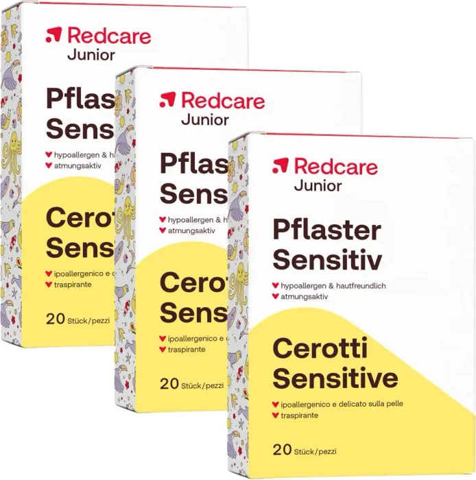 Redcare Junior Pflaster Sensitive, 60 Stück (3x 20 Stück)