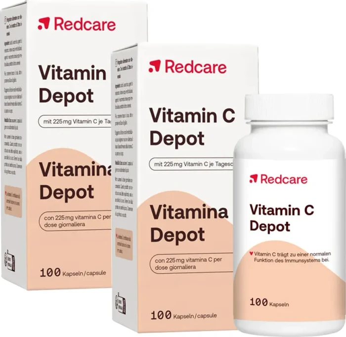 Redcare Vitamin C Depot Kapseln, 200 Stück (2x 100 Stück)