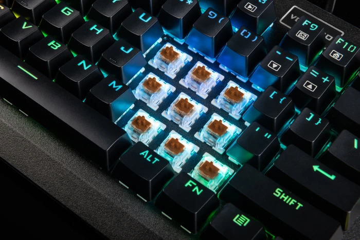 Modecom Volcano Hammer RGB, LEDs RGB, Gaote Outemu BROWN, USB, DE