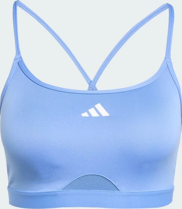 adidas Aeroreact Training 3-Streifen Sport-BH blue fusion (Damen)