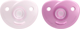 Philips Avent SCF099/22 Soothie Shapes Beruhigungsschnuller, 0-6M, Silikon, rosa/pink, 2 Stück